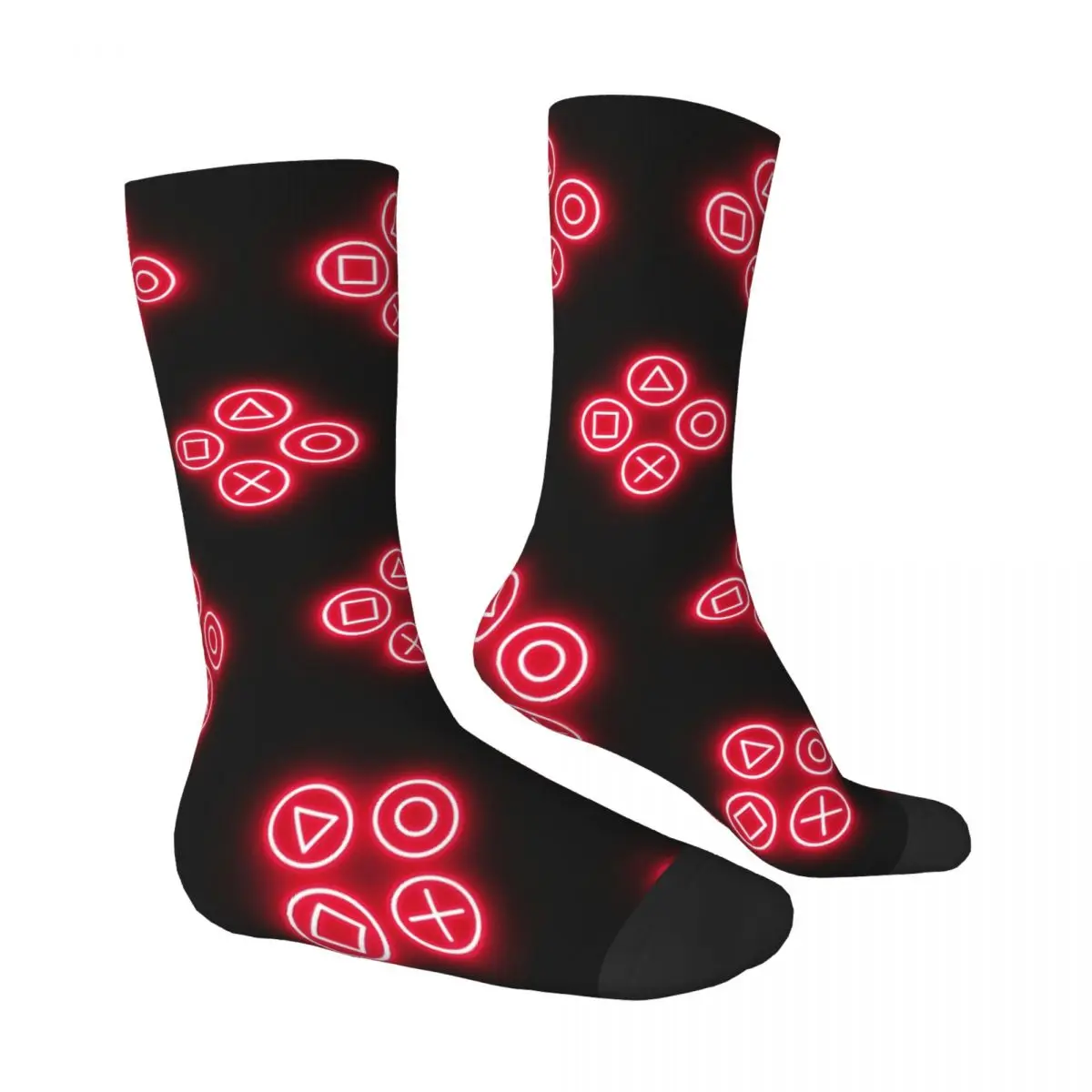 Console Neon Buttons (red) Men Women Socks Outdoor Novelty Spring Summer Autumn Winter Stockings Gift