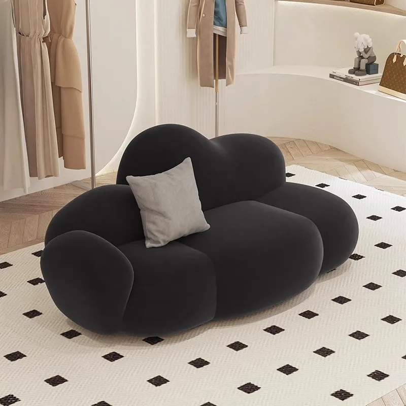 Studio wedding photography dress hall rest negotiation area black cloud single double sofa cream wind small apartment