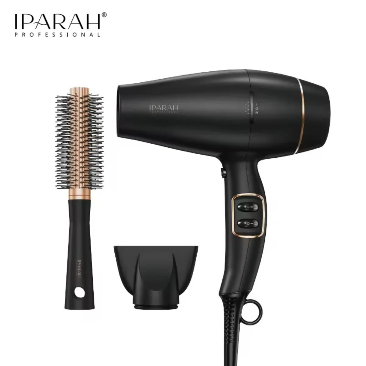 

IPARAH Negative Ion Hair Care Hair Dryer Professional Low Noise Blow Dryer Leafless High Speed Powerful Hair Dryer Women P-350