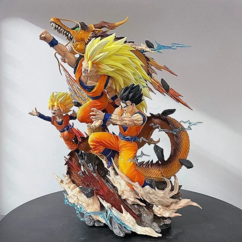

Dragon Ball Father Son Trio Гоку Гохан Готен Фигурка Модель Набор Аниме Коллекционная Статуя Дисплей Подарок