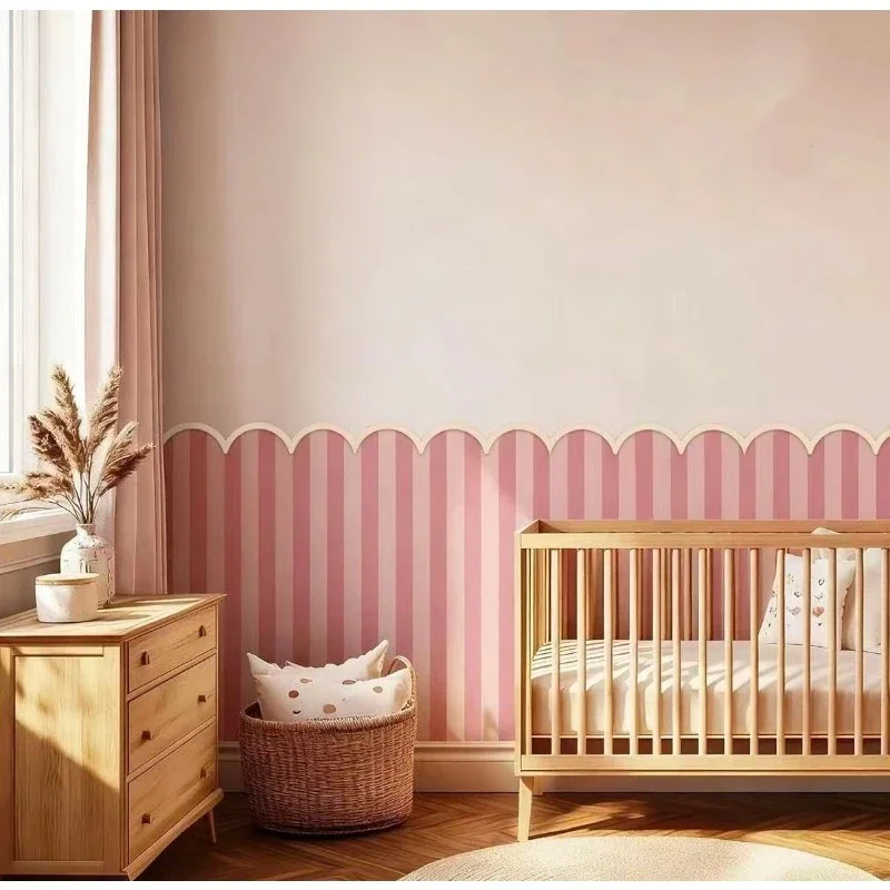 12/24pcs Unfinished Decorative Wood Trim DIY Molding Kids Playroom Wall Sticker Peel and Stick DIY Baby Nursery Wall Art
