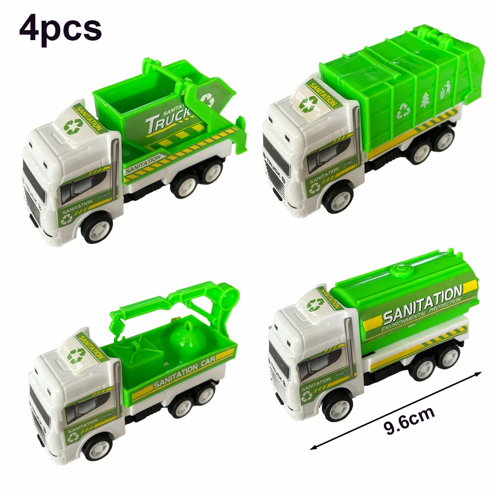 Garbage Truck Birthday Banner Waste Management Recycling Role Play Dress up Decor Toy Cupcake Topper Trash Truck Party Supplies image 5