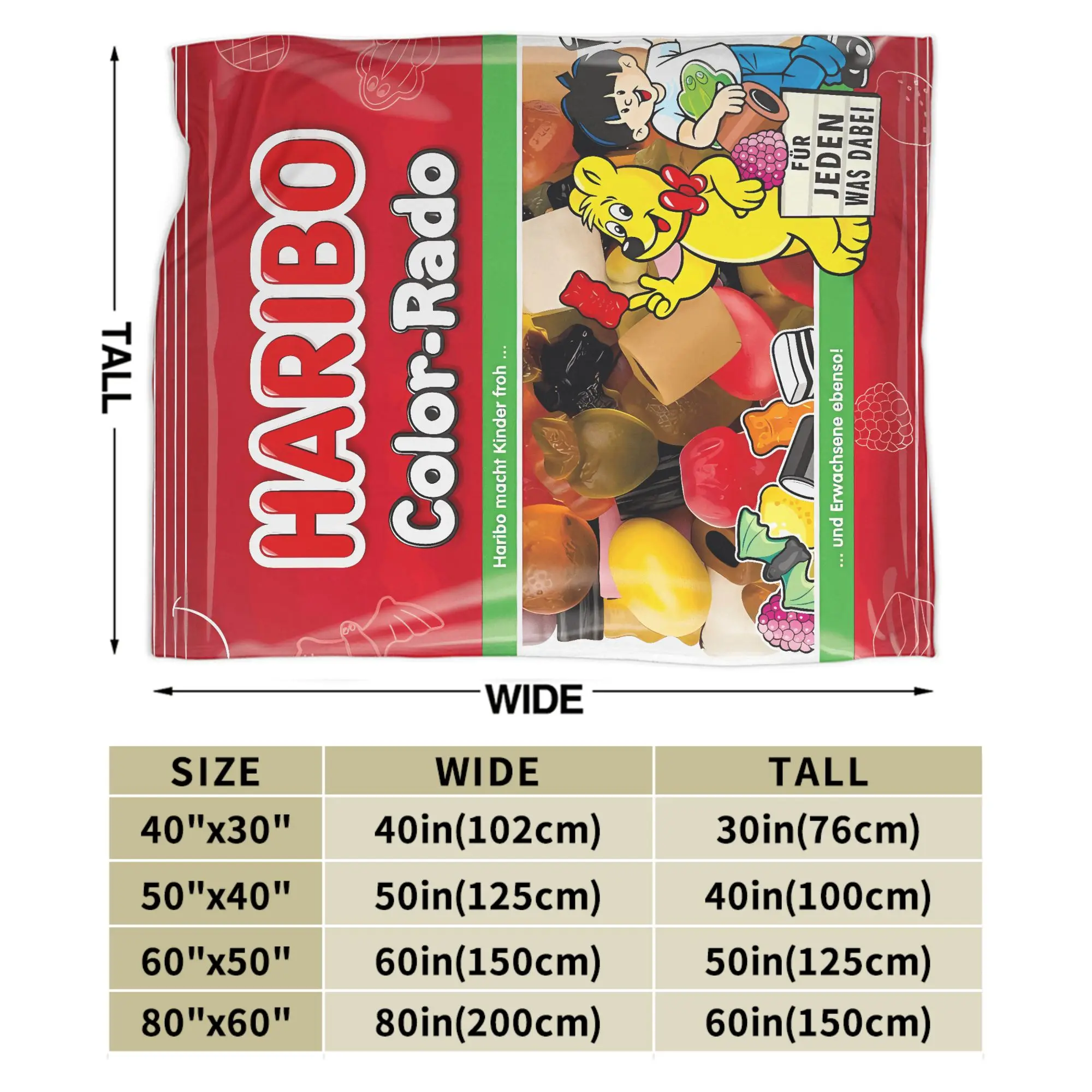 Haribo Bear Candy Plush Blankets Students  Flannel Throw Blanket For Home Decor Soft Design Quality Bedspread Birthday Gift