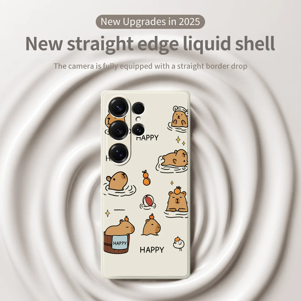 الكرتون سعيد قضية الهاتف لسامسونج غالاكسي S25 S24 S23 S22 S21 S20 الترا زائد S23 FE S21FE S20FE S10 زائد غطاء سيليكون كوكه