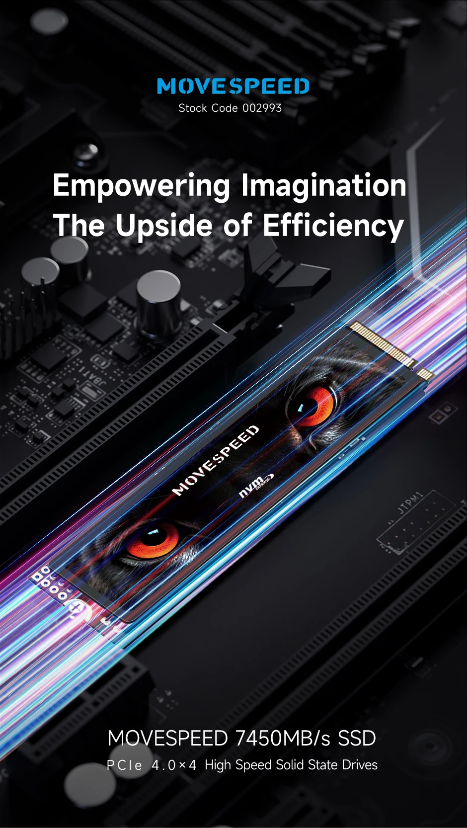 MOVESPEED 7450 메가바이트/초 SSD NVMe M.2 2280 4TB 2TB 1TB 내부