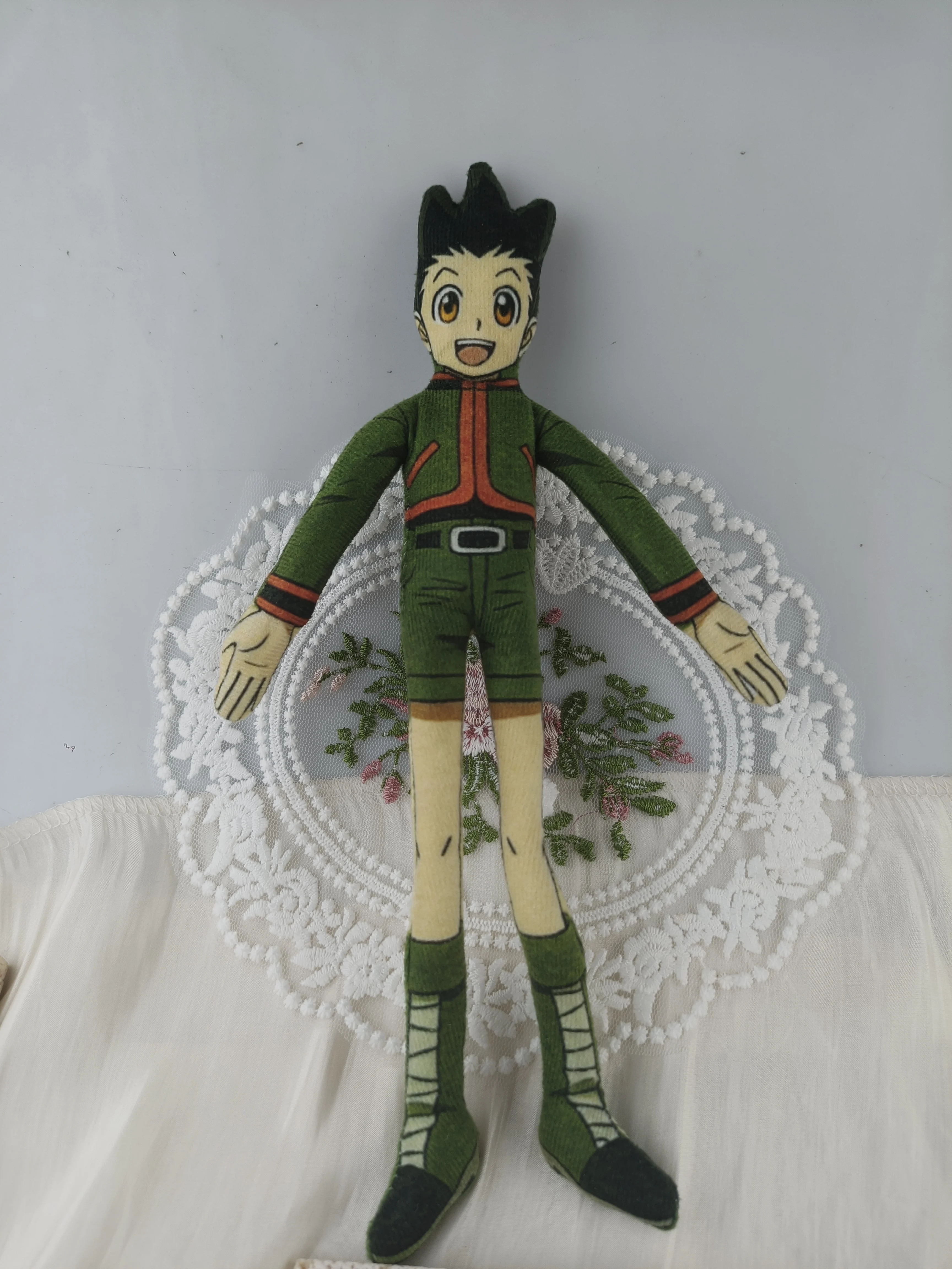 Hunter x Hunter Gon Freecss Bendable Plush Doll With Built-in Wire Poseable Anime Figure Adjustable Cartoon Toy Collectible