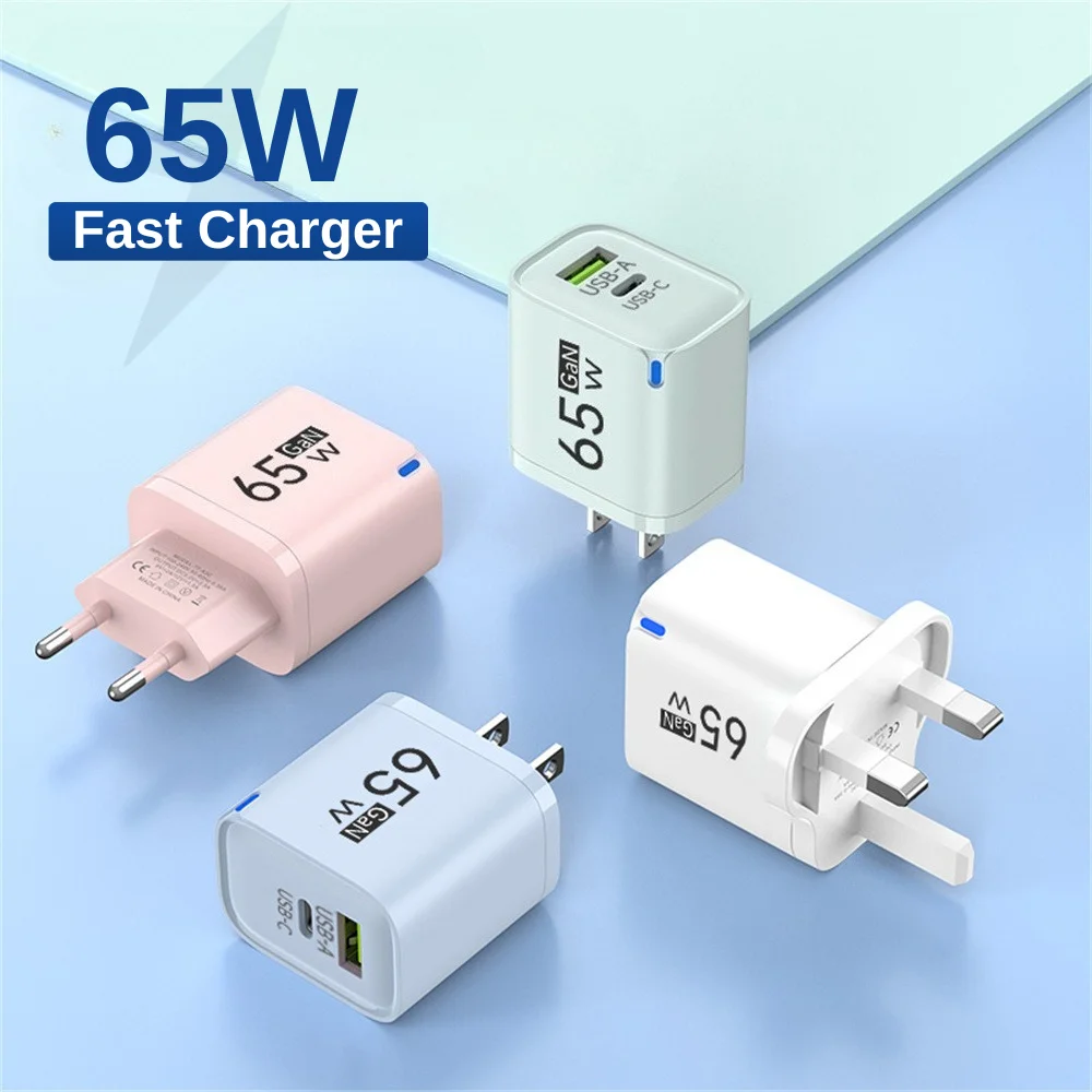USB Type C Charger PD 65W GaN Fast Charging Charger Phone Adapter For Samsung Huawei Xiaomi Oneplus iPhone Quick Charge Charger