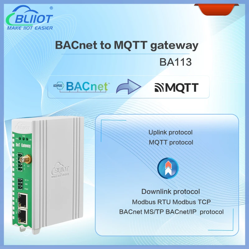 

Wireless 4G Ethernet BACnet/IP to MQTT Converter EasyIO Controller to Cloud for Remote Monitoring