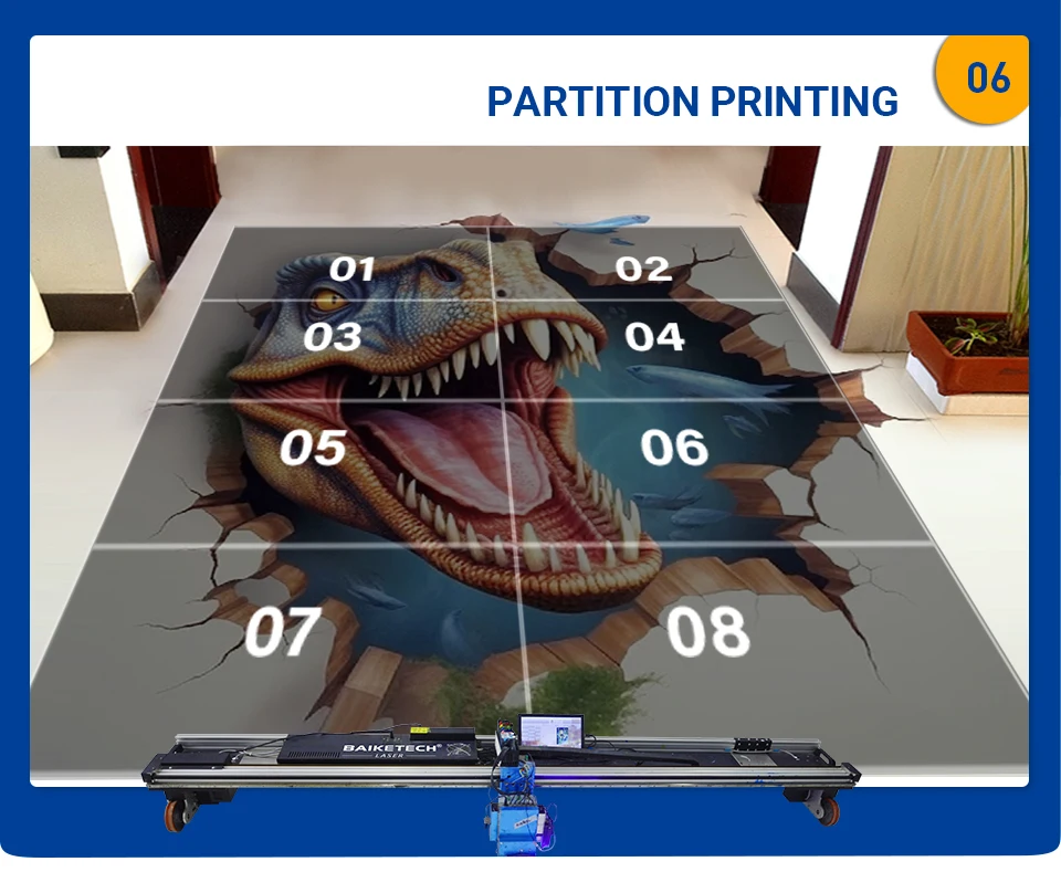 4-color Water-based Ink Direct to Floor Printer Car Parking Space Floor AI Floor Printing Machine