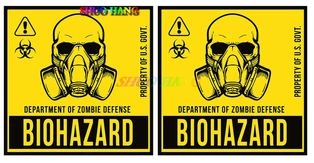 ZOMBIE GAMER RADIOACTIF BIOHAZARD PANNEAU DANGER  RADIOACTIVITE RADIOACTIF AUTOCOLLANT STICKER TCHERNOBYL Vinyl Decal PVC