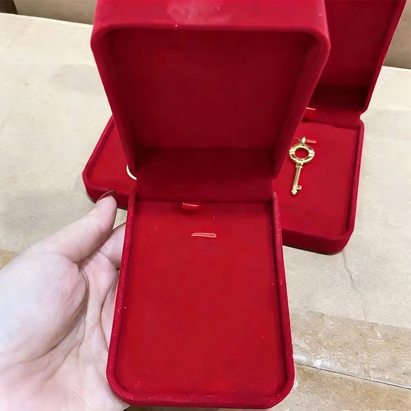 

Оптовая продажа: черно-красная бархатная коробка для свадебных украшений, колье, подвесок, подарков, серег, шкатулка-органайзер для драгоценностей