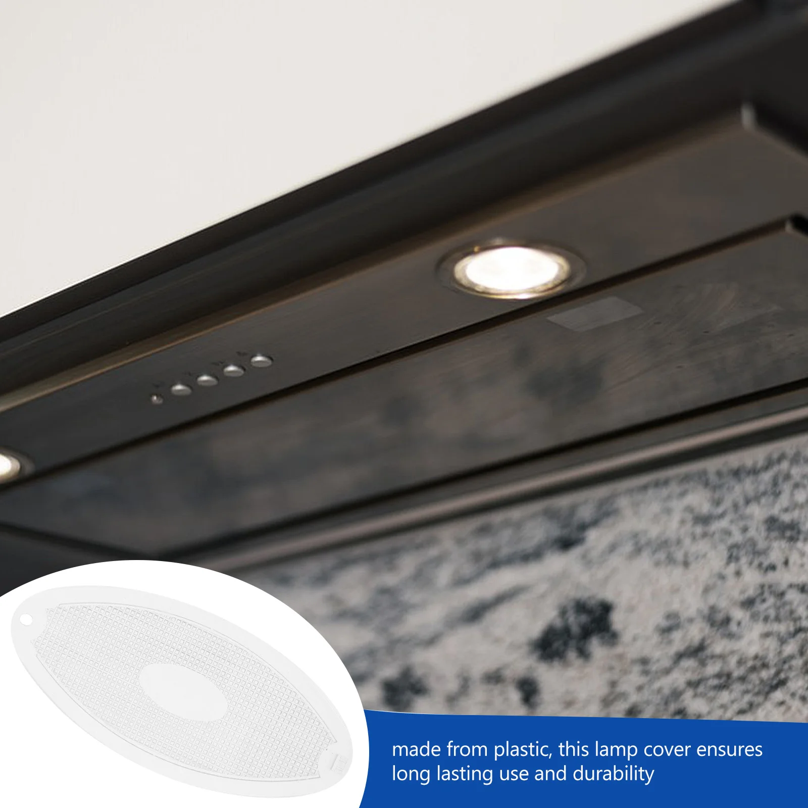 

2 Pcs Smoking Machine Kitchen Range Hood Lampshade Supply Cap Light Lens for Transparent Indoor Covers Accessories