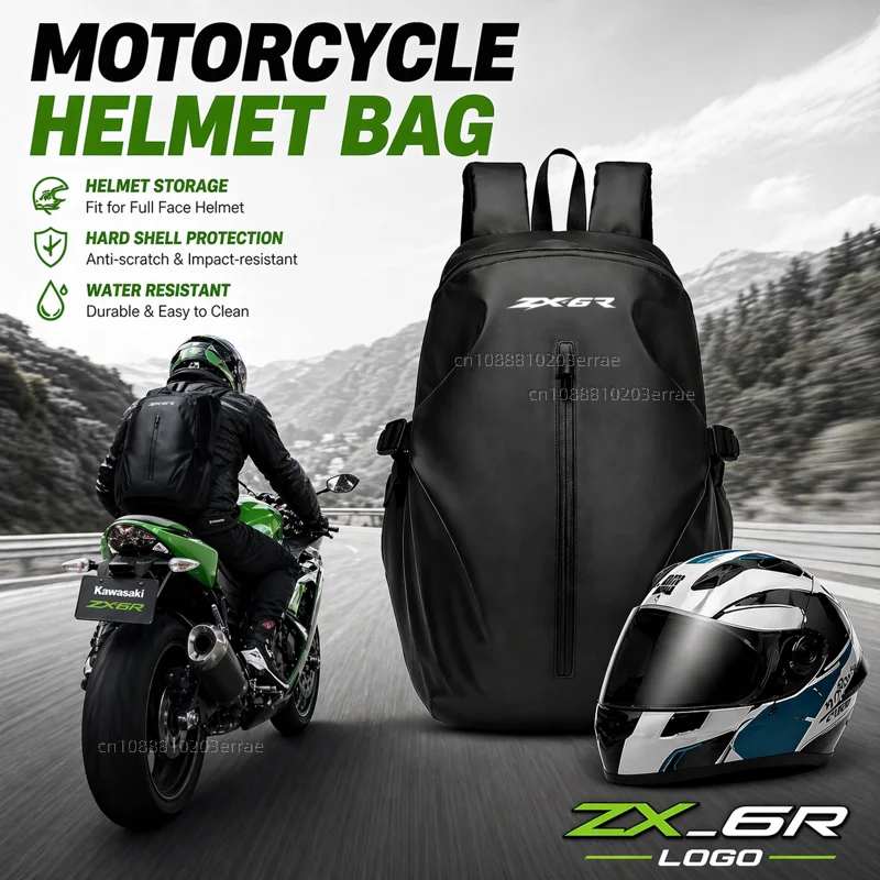 

Knight Backpack Motorcycle Helmet Bag Travel Equipment Waterproof Large Capacity For Kawasaki Ninja ZX6R ZX-6R ZX 6R 2009-2022