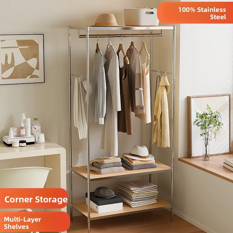 

Stainl Steel Corner Clothes Hanger Free Standing Bedroom Home Use Clothes Drng Ra Indoor Simple Clothes Hat Ra