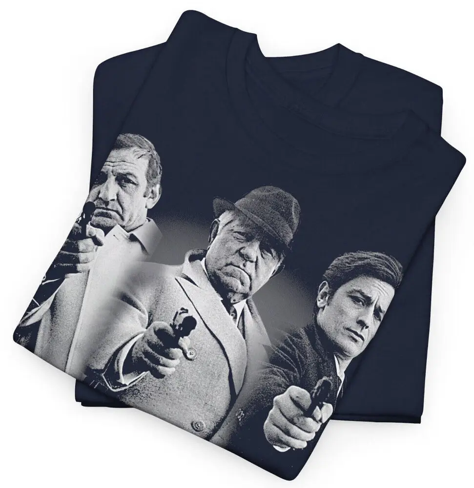 T-shirt Le Clan Des Siciliens, Alain Delon, Jean Gabin, Belmondo, Cinema Short Sleeve Tops Tees Cotton Print Tshirts