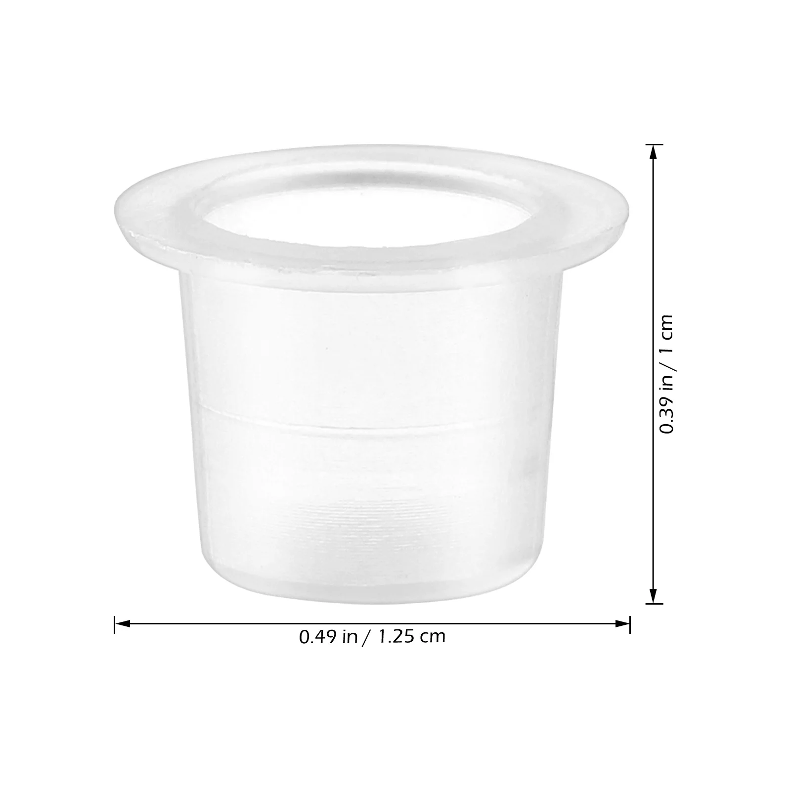 

100 шт. чашки для чернил, одноразовые маленькие 8 мм контейнеры для пигментов для татуировки, водонепроницаемые многоразовые держатели для макияжа, чашки для чернил