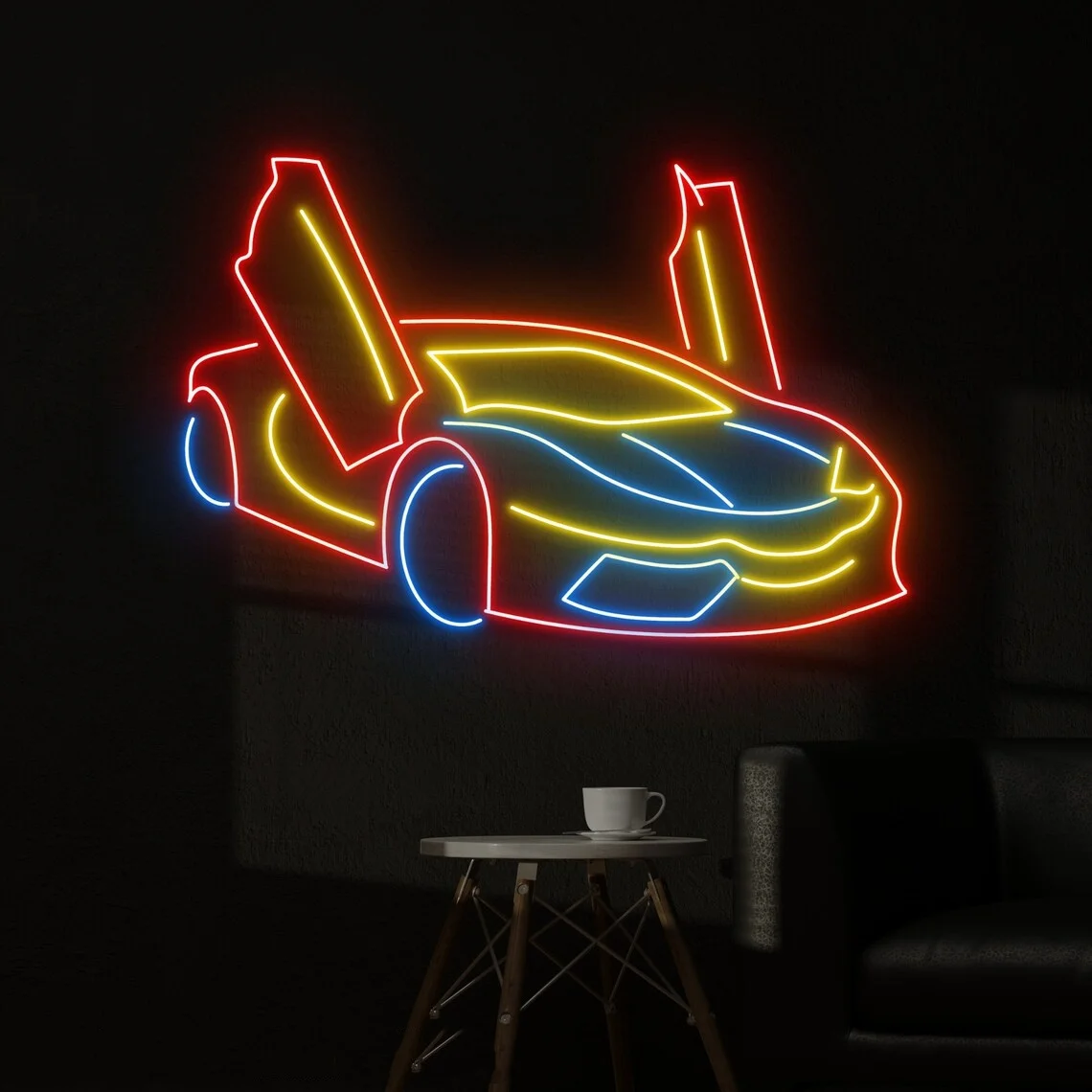 Luxury Sport Car Neon Sign Car Store Wall Decor Car Garage Carpark Wall Art Car Showroom Sign