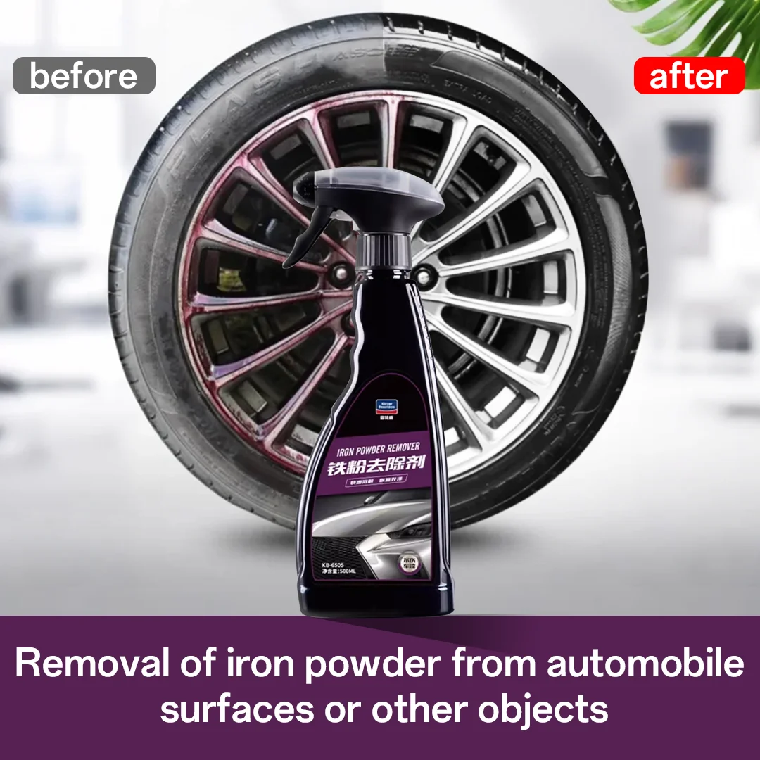 

500ml Powerful Car Iron Contaminant Remover Effectively Removes Yellow Black Spots Rust Stains Paint-Safe Decontamination Clean