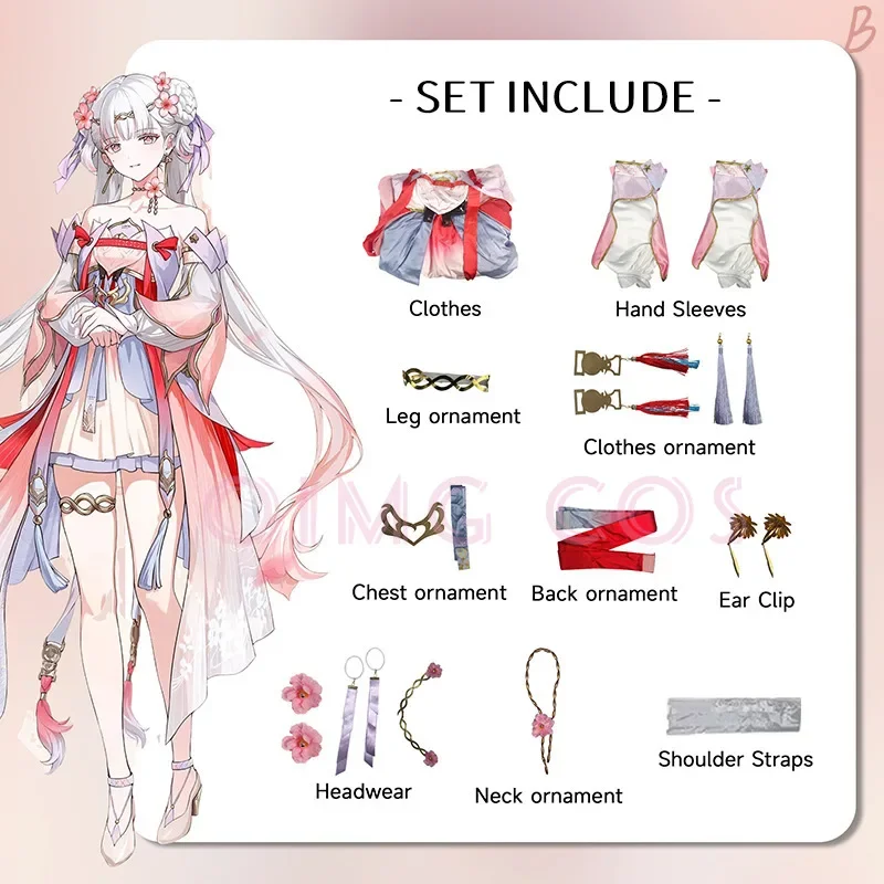 

Wuthering Waves Jinhsi Косплей Костюм Карнавальная Аниме Униформа Костюмы на Хэллоуин Женская Игра