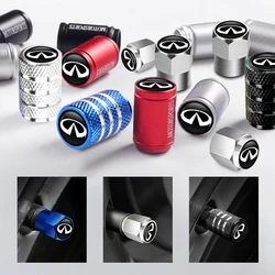 Car Metal Tire Valve Caps Knurled Core Cap Accessories Tire Dust Cap For Infiniti Q50 FX35 Q30 G37 Q70 QX70 G35 Q60 QX50 QX60