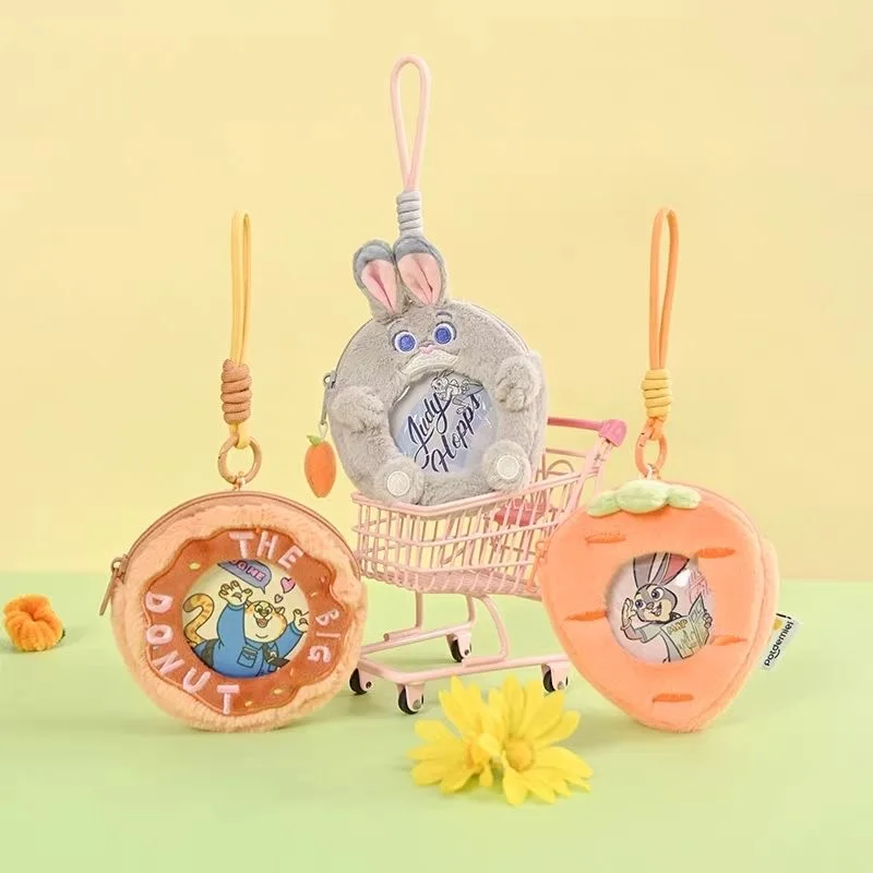Mignon Disney Zootopia Stitch Nick Wilde Judith peluche badge poupée sac fermeture éclair porte-monnaie porte-clés sac à dos décoration filles jouet cadeau
