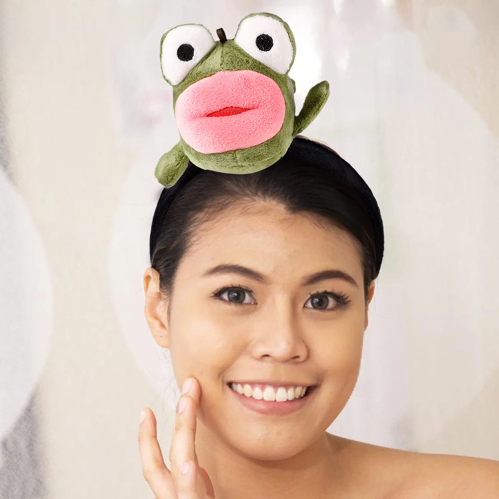 

Cute Frog Headband Cartoon Hair Hoop Comfortable Photo Props Festival Party Cosplay Headwear Festival Headband