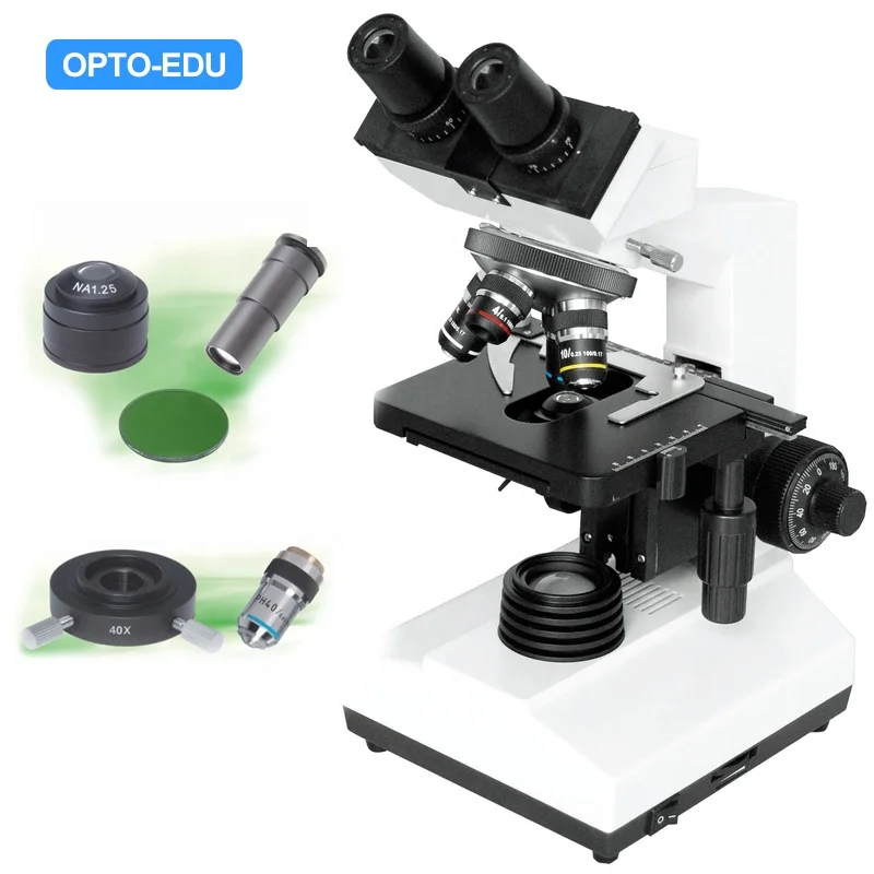 OPTO-EDU A19.1008-40 40x-1000x Binocular cheap phase contrast microscope