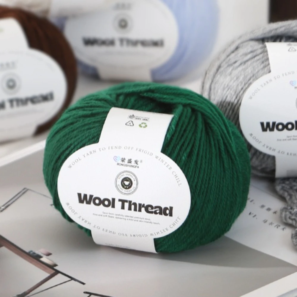50g 212 Wool Yarn, Medium Thick Yarn, Wool Blended Thread, Handmade DIY Sweater yarn ball
