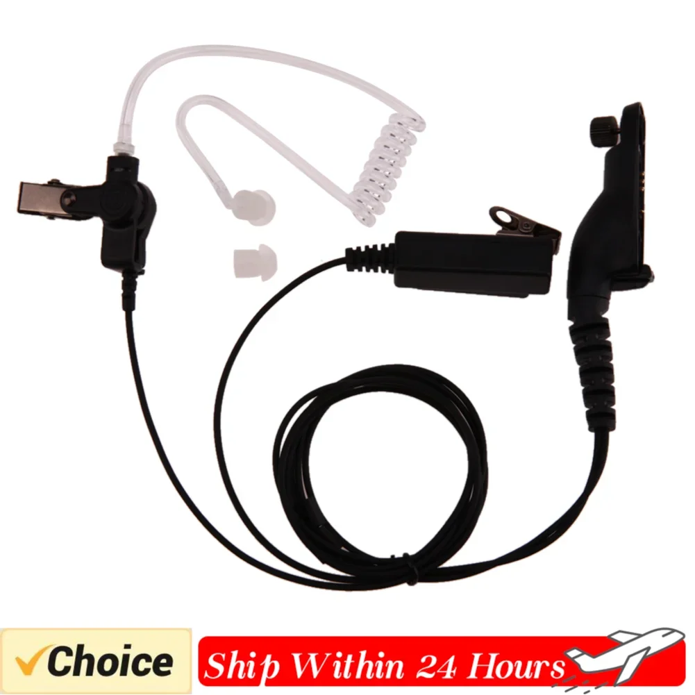 Air Acoustic Tube Earpiece PTT Microphone Headset Radiation-proof Walkie Talkie Earphone For Motorola XPR XiR DP APX Series