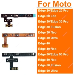 On OFF Power Volume Buttons Flex Cable For Motorola MOTO Edge 20 30 X30 40 50 S Pro Lite Fusion Neo Ultra Power Volume Repair