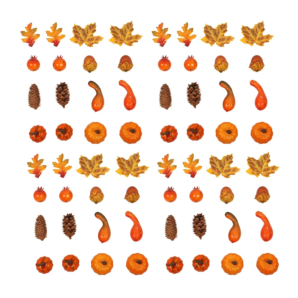 

32 Pcs Decor Simulated Pumpkin Maple Leaf Accessories Decoration Thanksgiving Leaves Artificial Simulation Prop