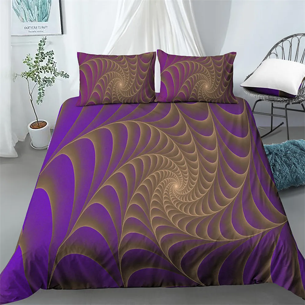 Color Psychedelic Swirl  Bohemian Abstract Pattern Duvet Cover Geometric Pattern King Queen Size Quilt Cover for Girls Boys Teen