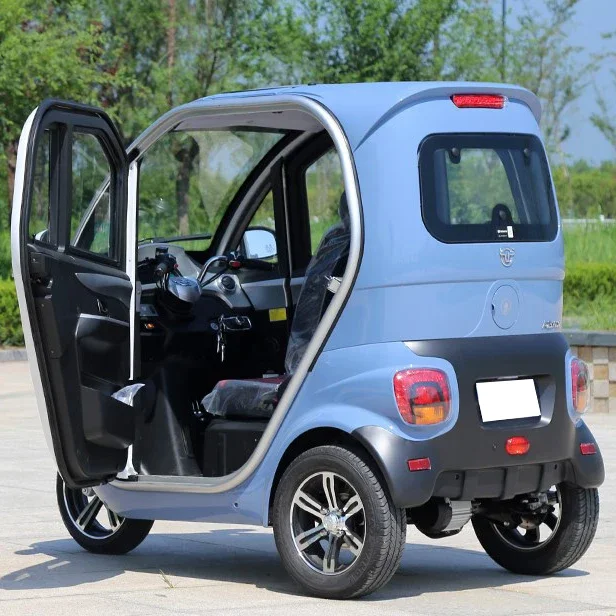 China Made New 1500W Adults 3-wheel 3-seat Small/mini Fully Enclosed Low-speed Electric Tricycle Passenger Scooter Car For Sale