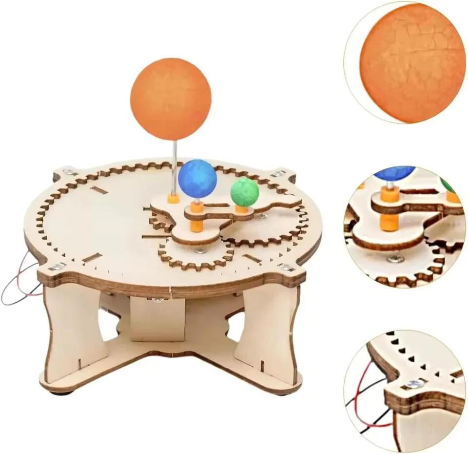 DIY Montessori Astronomy Gifts Sun Earth Moon Planet Solar System Model Kid Science Geography Toys STEM Education School Teacher