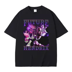 Rapper Zukunft Hendrix Grafik druck T-Shirts Männer Frauen Hip Hop 90er Jahre Vintage T-Shirts Kurzarm Herren Streetwear übergroße T-Shirt