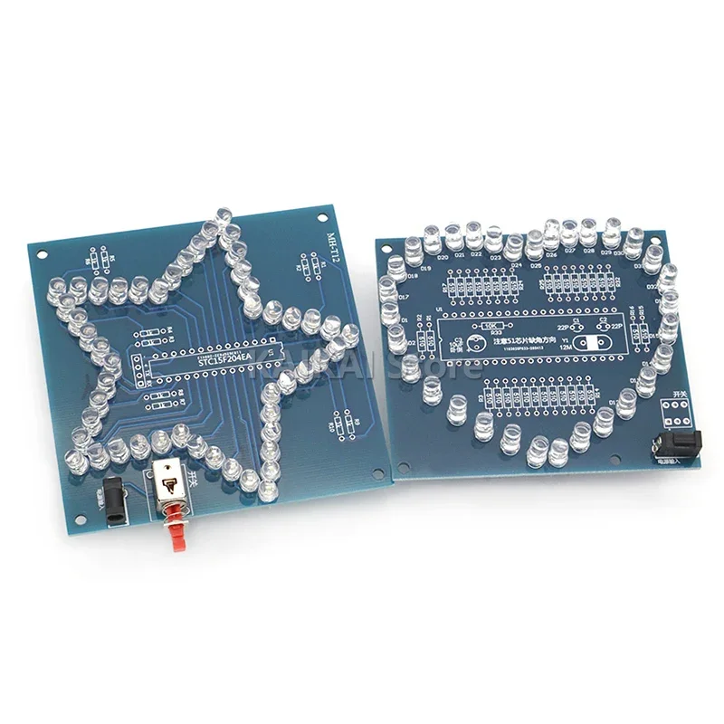 DIY Elektronik-Kit Herzform Bunte Blendung LED RGB-Modul Liebeswasserlicht STC89C52 51, Einzelchip-Mikrocomputer für Arduino