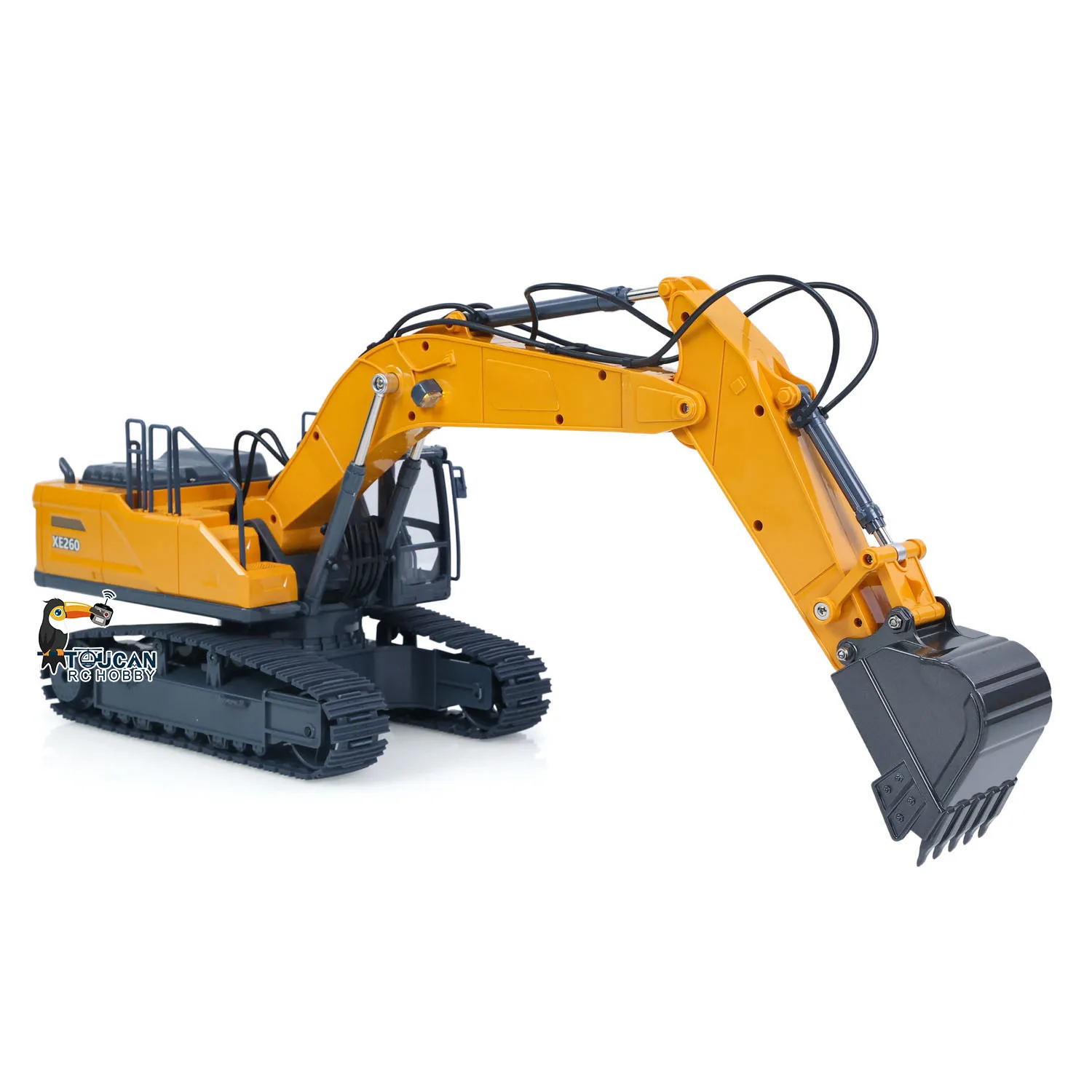 XE1260 1/18 HUINA Elektrischer RC-Bagger Ferngesteuerter Bagger RTR 300-Grad-Rotation Modell Metallschaufel Licht- und Soundeffekte Fahrzeug Auto – Detail 6