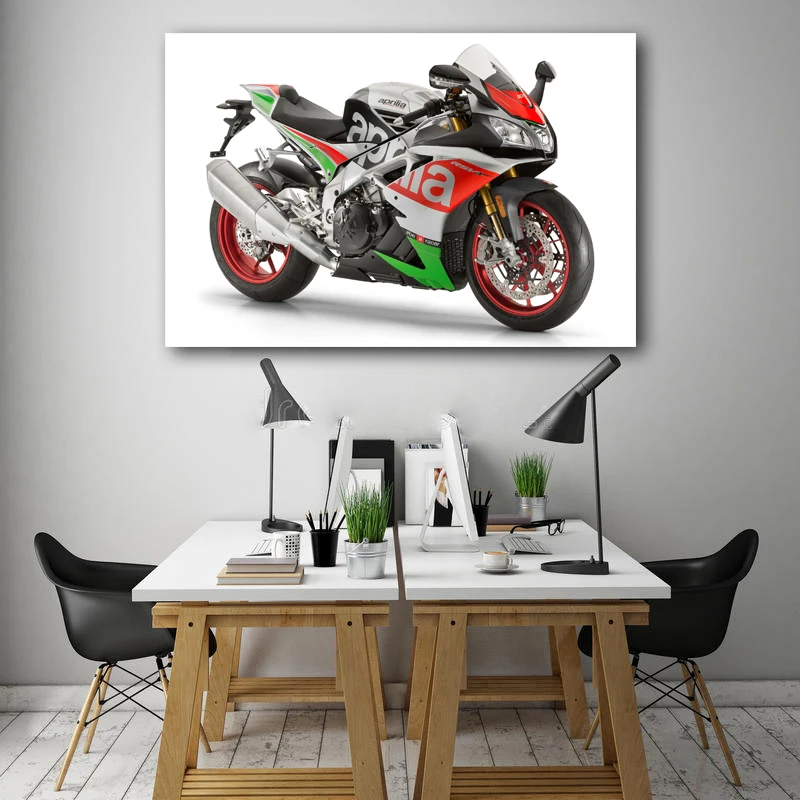 Superbike Aprilia RSV4 RF Sport Motorcycle Picture Posters and Prints Modern Wall Art Canvas Paintings for Living Room Decor