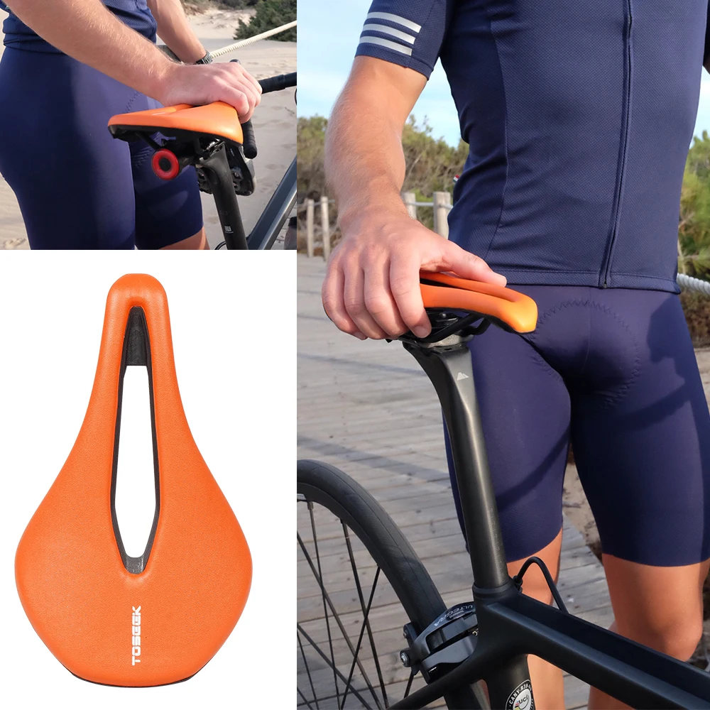 TOSEEK EVA Ultralight Breathable Comfortable Seat Cushion Bike Racing Saddle Bicycle Seat MTB Road Bike Saddle Parts Components