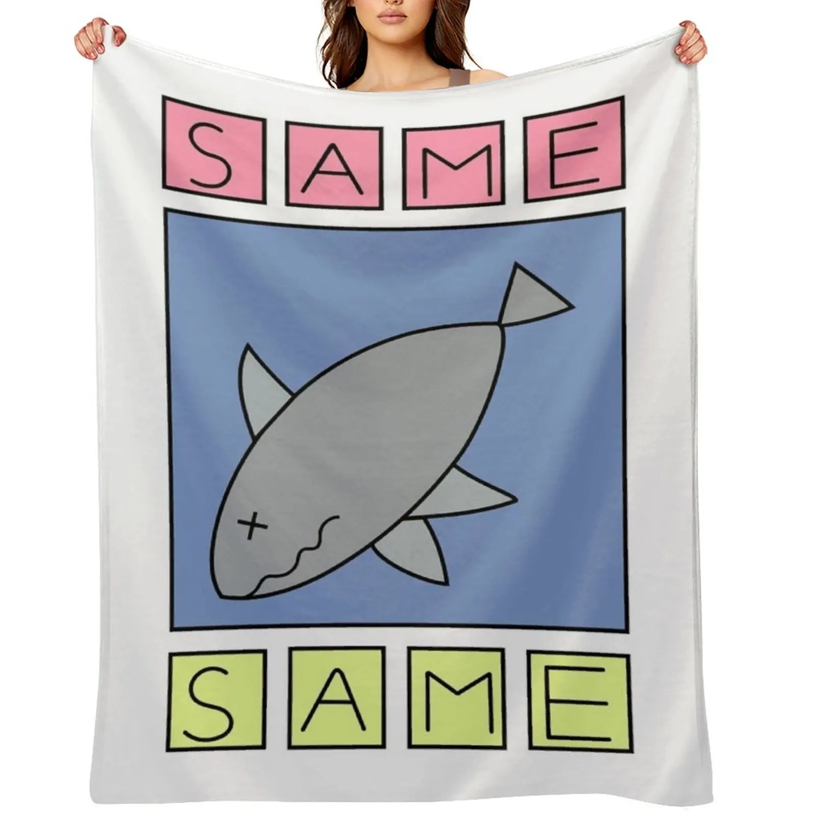 

nichijou funny sames Throw Blanket Camping Extra Large Throw Plaid Personalized Gift Blankets