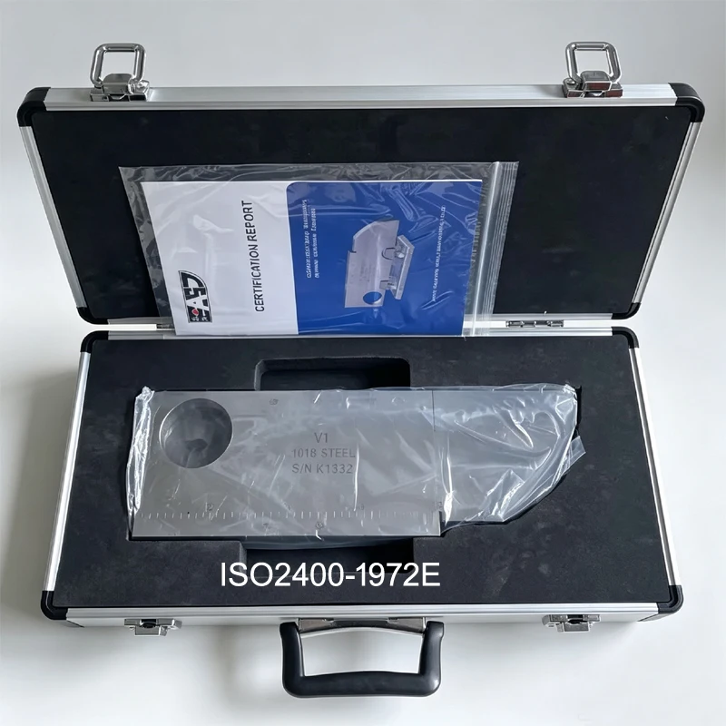 V1 Calibration Test Block IIW1 ISO2400‑2025 Straight & Arc Slot Ultrasonic NDT Reference Block for Angle Probe Calibration Block