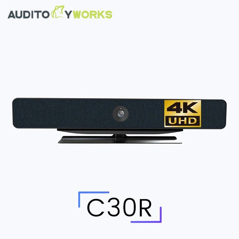 Customization Portable 4k Uhd Anti-Flickering 3D Noise Suppression Video Conference Camera Sound Bar