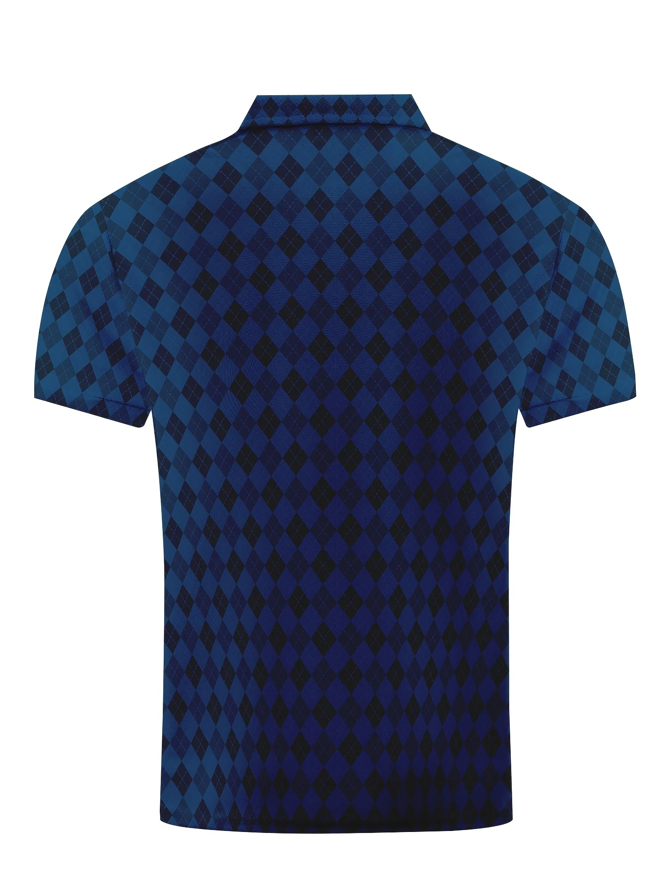 New men's short-sleeve polo shirt T-shirt, loose-fitting and tailored with printed patterns, versatile basic crew-neck top suita