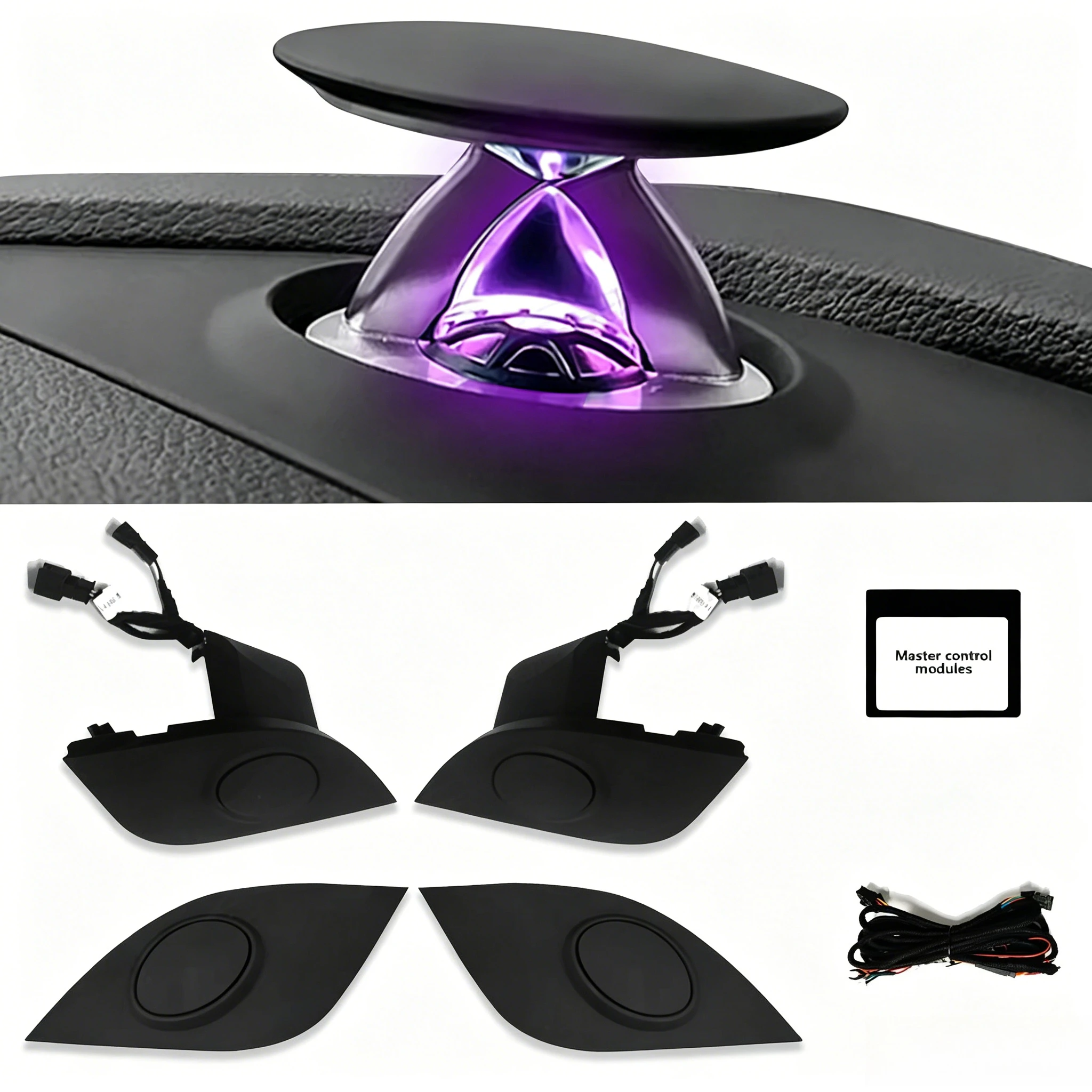 ICarsin App Control Led Car Interior Ambient Light Tweeter Speaker Decoration For Audi A4 A5 A6L A7 Q5 Q7 Q8 C7 C8 Accessories