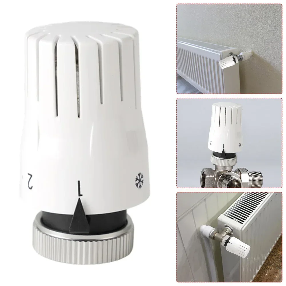 For M30x1.5 Radiators Anti-Freeze Valve Radiator Control Height 7.2CM Thermostatic Control Adjustable Temperature Settings