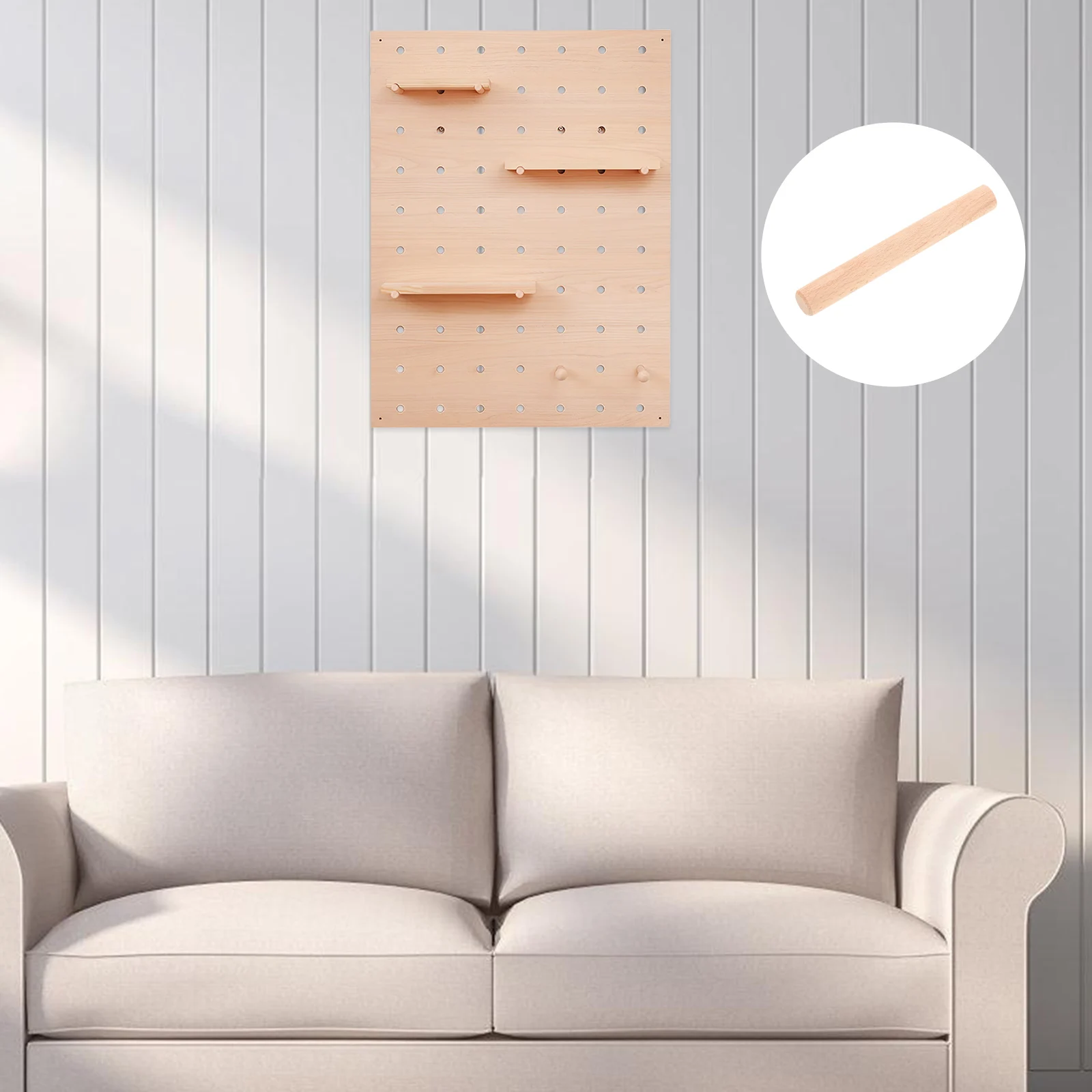 

5Pcs Wooden Sticks Smooth Pegboard Pegs Wood Hooks for Hanging Boho Room Decor Accessories Boho Room Decor Wooden Sticks