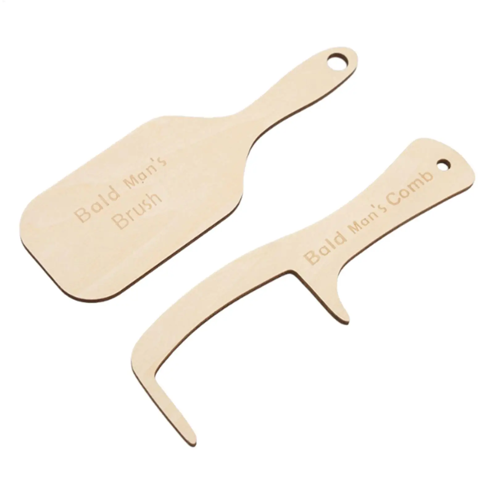 2 قطعة مشط الشعر الخشبي الأصلع المزحة للرجال الأصلع-موضوع الأسرة لا يتطلب الكهرباء المزحة هدية الكريسماس مشط الشعر الديكور