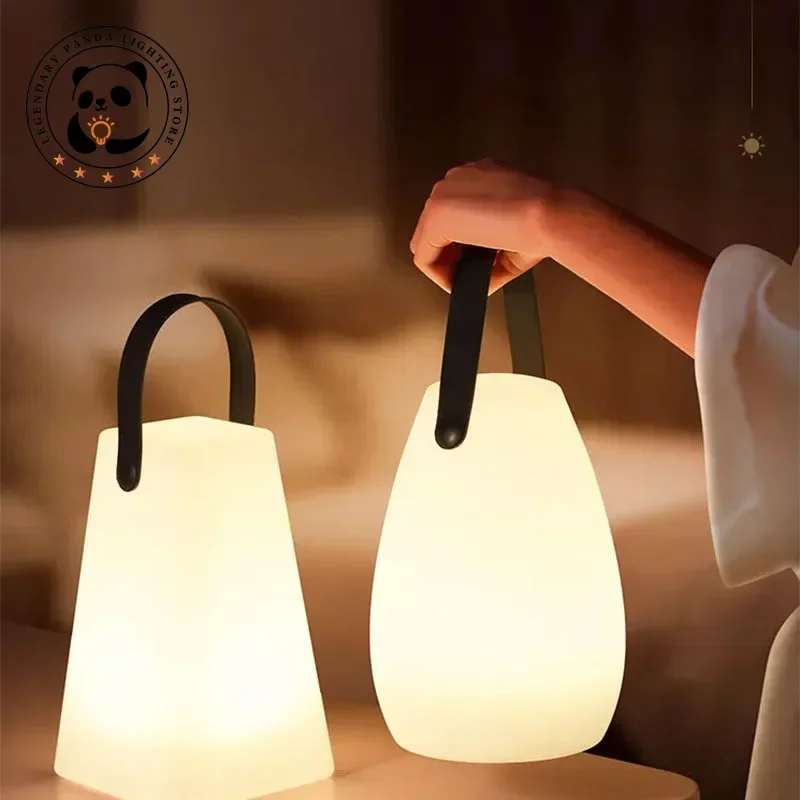 

Modern Designer Table Lamp Remote Control Charging Portable Night Light Household Atmosphere Bedside Bedroom Bar Outdoor Fixture