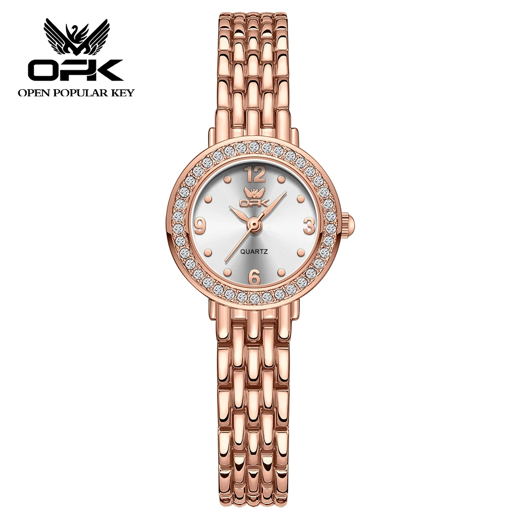 OPK Quartz Women\'s Watch Diamond Watchring Waterproof Stainless steel Wristwatch Luxury Elegant Dress Ladies\' Watch Reloj Mujer