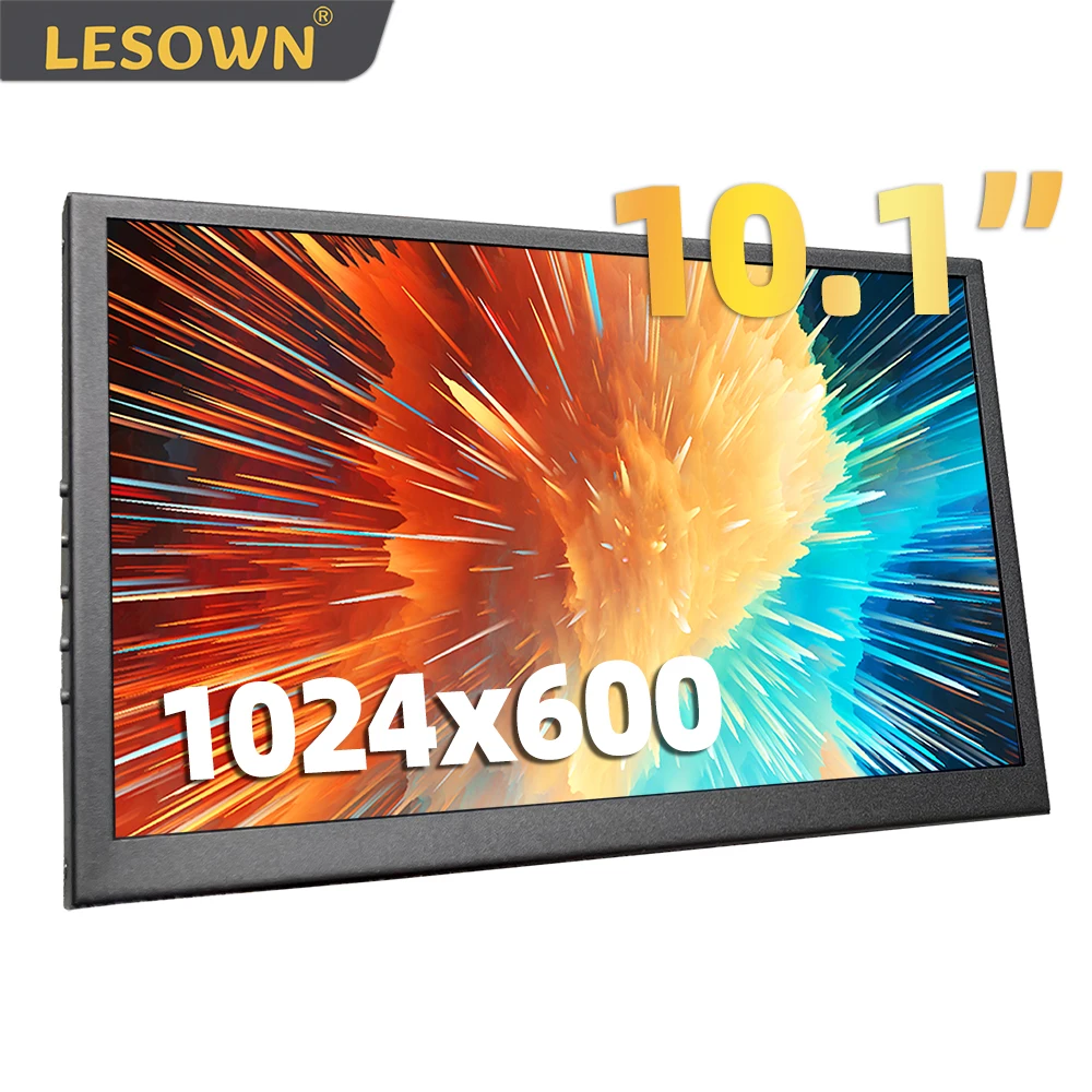 

LESOWN 10 inch Portable Monitor HDMI Full HD Computer Touch 1024x600 mini IPS Secondary Screen PC 10.1 inch Small LCD Display